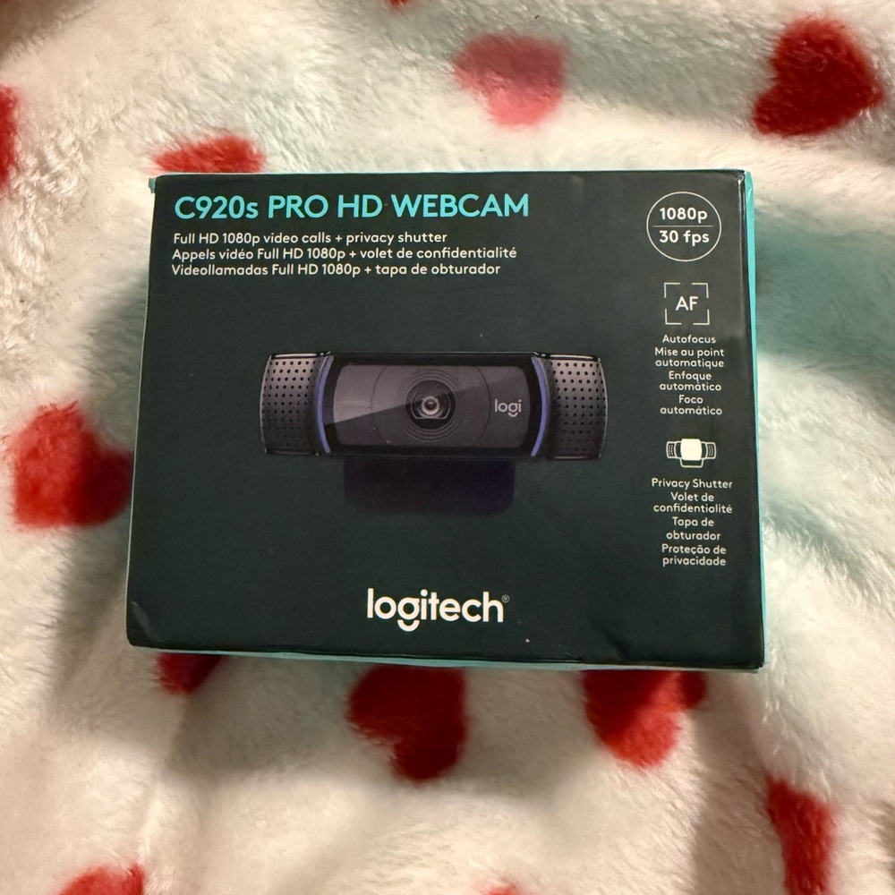 Logitech C920s HD Webcam - Black and Blue